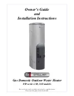 Preview for 1 page of Rheem Stellar 850330 Owner'S Manual And Installation Instructions