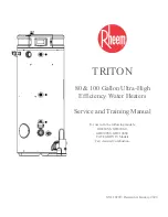 Rheem TRITON Service And Training Manual preview