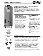 Preview for 1 page of Rheem Universal Gas Brochure