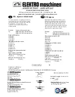 Preview for 69 page of Rheinland Elektro Maschinen MSEm 2010 SLD Operating Instructions Manual