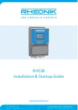 RHEONIK RHE28 Installation & Start?Up Manual preview