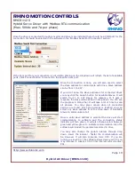 Preview for 19 page of RHINO MOTION CONTROLS RMCS-1120 Installation Manual And Datasheet