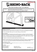 Rhino-Rack Road Warrior Fitting Instructions Manual preview