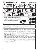 Preview for 1 page of Rhino-Rack SX001 Installation Instructions