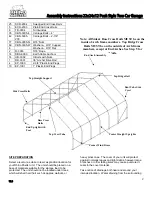 Preview for 2 page of Rhino Shelter Two Car Peak Assembly Instructions Manual