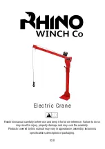 Предварительный просмотр 1 страницы Rhino Winch Electric Crane Manual