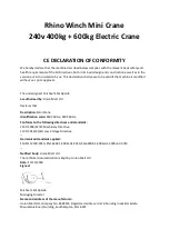 Preview for 6 page of Rhino Winch RW-C400-e User Manual