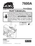 RHINO 7600A Parts Manual preview