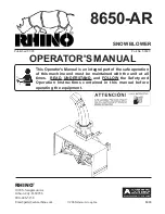 RHINO 8650-AR Operator'S Manual preview