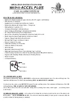 Preview for 1 page of RHINO ACCEL PLUS Operation Instructions Manual