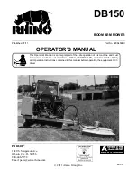 RHINO BOOM ARM MOWER DB150 Operator'S Manual предпросмотр