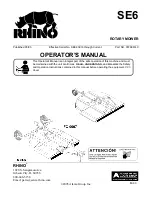 Preview for 1 page of RHINO FC-0007 Operator'S Manual