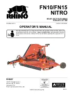 Preview for 1 page of RHINO Flex 15 Nitro Operator'S Manual