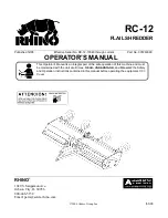 RHINO RC-12 Operator'S Manual preview