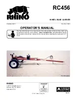 Preview for 1 page of RHINO RC456 Operator'S Manual