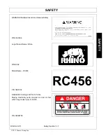 Preview for 21 page of RHINO RC456 Operator'S Manual