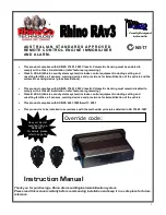 Предварительный просмотр 1 страницы RHINO Rhino RAv3 Instruction Manual