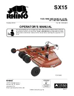 RHINO SX15 Operator'S Manual preview