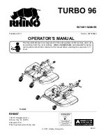 RHINO TURBO 96 Operator'S Manual preview