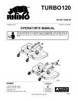 Предварительный просмотр 1 страницы RHINO TURBO120 TURBO120 Operator'S Manual