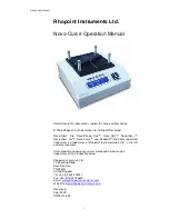 Предварительный просмотр 1 страницы Rhopoint Instruments Novo-Curve Operation Manuals