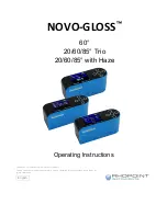 Rhopoint Instruments NOVO-GLOSS 20 Trio Operating Instructions Manual preview