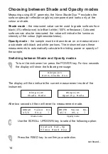 Предварительный просмотр 16 страницы Rhopoint NOVO-SHADE DUO User Manual