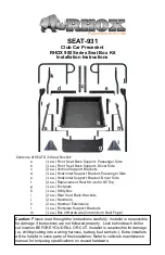 Preview for 1 page of RHOX SEAT-931 Installation Instructions Manual