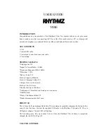 Rhythmz VIBE User Manual preview