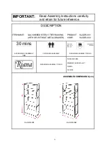 Riana KL-SDR-001 Assembly Instructions Manual preview