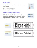 Preview for 21 page of Ribbon print Plus Handbook