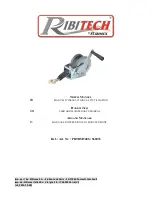 Preview for 1 page of Ribimex 560076 User And Maintenance Manual