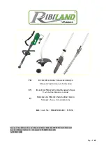 Ribimex Ribiland PR4EN1ELEC User And Maintenance Manual preview