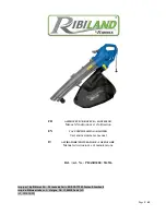 Preview for 1 page of Ribimex RIBILAND PRASB3000 User And Maintenance Manual