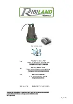 Предварительный просмотр 1 страницы Ribimex RIBILAND PRBAT20 User And Maintenance Manual