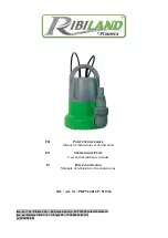 Preview for 1 page of Ribimex RIBILAND PRPVC401SP User And Maintenance Manual