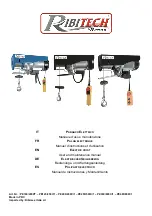 Ribimex Ribitech PE100/200PT User And Maintenance Manual preview