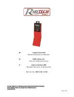 Ribimex Ribitech PRPL12F/B User And Maintenance Manual предпросмотр