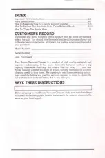 Preview for 2 page of Riccar 2000 Series Operating Instructions Manual