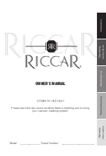 Riccar Hybrid Central Vac Owner'S Manual предпросмотр