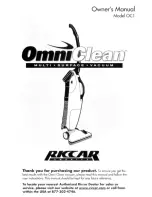 Riccar OMNICLEAN OC1 Owner'S Manual preview