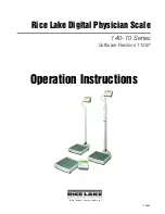 Предварительный просмотр 1 страницы Rice Lake 140-10 Series Operation Instructions Manual