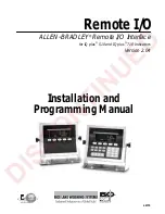 Preview for 1 page of Rice Lake ALLEN-BRADLEY Remote I/O Interface Installation And Programming Manual