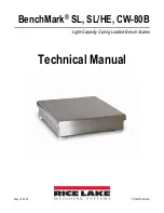 Rice Lake BenchMark CW-80B Series Technical Manual preview