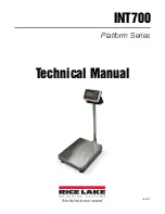 Rice Lake INT700 Technical Manual предпросмотр