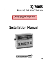 Rice Lake IQ 700IS Installation Manual preview