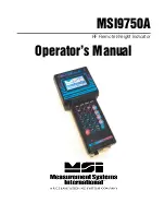 Предварительный просмотр 1 страницы Rice Lake Measurement Systems International MSI9750A Operator'S Manual