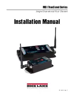 Rice Lake MSI TranSend 7000 Series Installation Manual preview