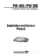 Предварительный просмотр 1 страницы Rice Lake PW 400 Installation And Service Manual