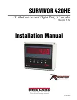 Preview for 1 page of Rice Lake Revolution SURVIVOR 420HE Installation Manual